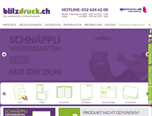 Tablet Screenshot of blitzdruck.ch